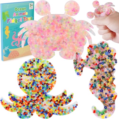 Meerestiere Picky Pad Anti Stress Spielzeug, Skin Picking Fidget Toys, Ocean Animals Picky Party Pad Fidget, Sensorisches Spielzeug Zum Skin Pickin, Skin Picking Fidget Toys for Antistress von hopihy