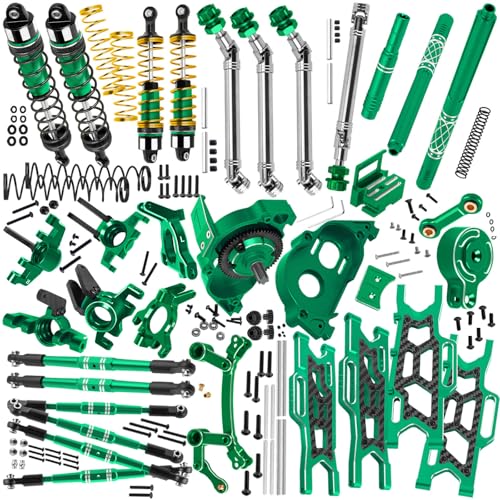 hopsupRC RC Shocks&Arms&Caster Blocks Hubs & 25T Direct Mount Servo Saver & Steering Bellcranks & CVD&57T Spur Gear & Gear & Center Drivesshafts & Turnbuckles Links Parts for 1/10 Kraton 4X4 4S V2 von hopsupRC