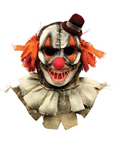 horror-shop Clown Vogelscheuchen Maske als Kostümzubehör von horror-shop