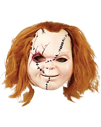 horror-shop Curse of Chucky - Vernarbte Chucky Maske für Halloween von horror-shop