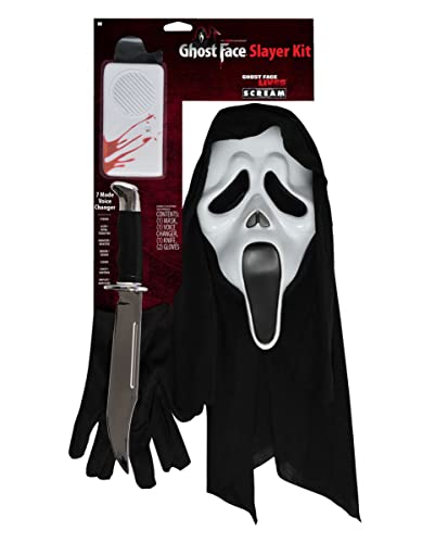 horror-shop Ghost Face Slayer Set als Halloween Kostümzubehör 5tlg. von horror-shop