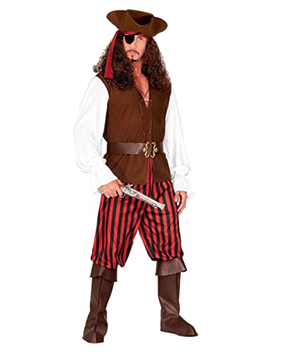 horror-shop Piratenkostüm mit Hut und Augenklappe 7-TLG. für Fasching 2XL-56 von Horror-Shop