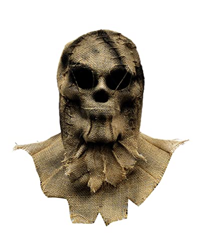 horror-shop Skelett Vogelscheuche Maske für die Gruselnacht von horror-shop