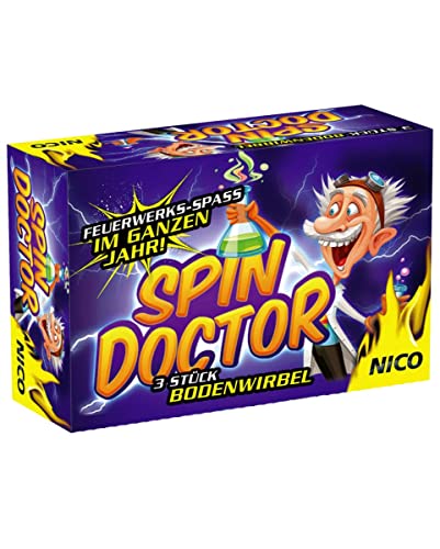 horror-shop Spin Doctor Bodenwirbel 3er Pack - Ganzjahresfeuerwerk - Kat F1 von horror-shop