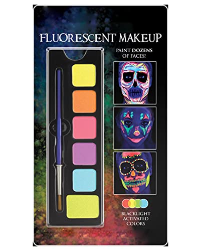 horror-shop UV Neon Schminkpalette mit Aqua Make-up Farben von horror-shop