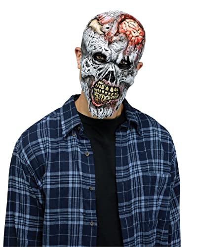 horror-shop Zerfallende Zombie Halbmaske für Erwachsene als Kostüm Zubehör für Halloween von Horror-Shop