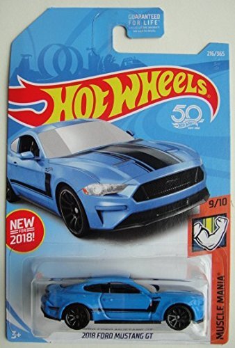 Hot Wheels 2018 50th Anniversary Muscle Mania 2018 Ford Mustang GT 216/365, Blue von hot wheels