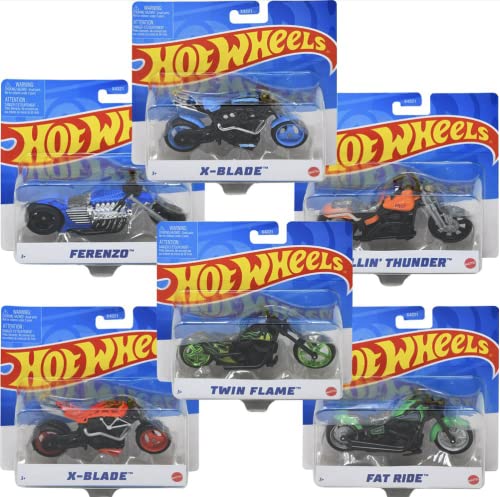 Hot Wheels Street Power Collectible Motorcycle - Complete Set of 6 von Hot Wheels