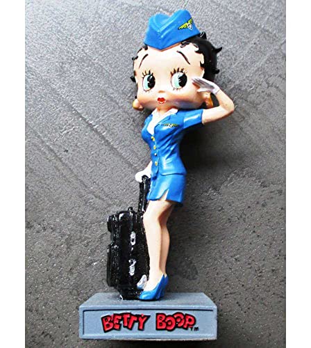 hotrodspirit - Figur Betty Boop Hotesse der Luft im Outfit, blau, 14 cm, Figur aus Kunstharz von hotrodspirit