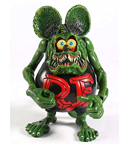 hotrodspirit - Figur Rat Fink Schwanzarm und beweglicher Fuß, schwarz und grün von hotrodspirit