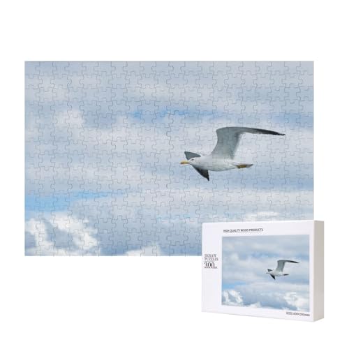 Anmutig Fliegende Möwe 300-teiliges Puzzle, Für Kinder ab 9 Jahren Lernspielzeug-300 Teile 28X40cm von houhm