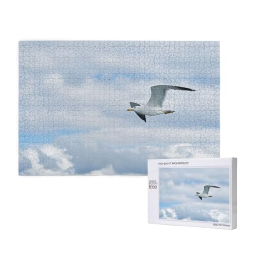 Anmutig Fliegende Möwe Puzzle 1000 Teile für Erwachsene, Lernspiele, Heimdekorationspuzzle – Denksport-Puzzle 1000 Teile von houhm