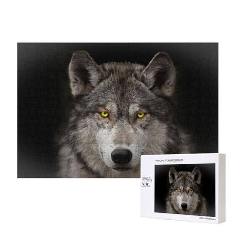 Der bedrückende Wolf 300-teiliges Puzzle, Für Kinder ab 9 Jahren Lernspielzeug-300 Teile 28X40cm von houhm