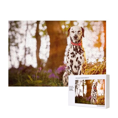 Deutsche Dogge mit rotem Halsband 300-teiliges Puzzle, Für Kinder ab 9 Jahren Lernspielzeug-300 Teile 28X40cm von houhm