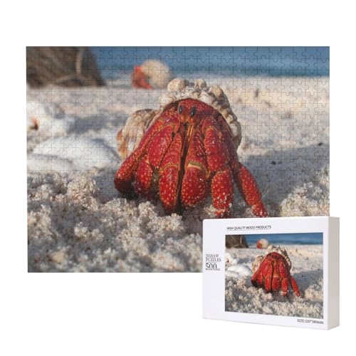 Einsiedlerkrebs legt Eier Puzzle für 500 Personen, für Erwachsene und Kinder ab 12 Jahren, anspruchsvolles Puzzle, Puzzlegröße 38 x 52 cm von houhm