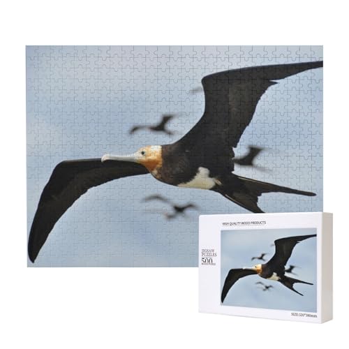 Gleitender Fregattvogel Puzzle für 500 Personen, für Erwachsene und Kinder ab 12 Jahren, anspruchsvolles Puzzle, Puzzlegröße 38 x 52 cm von houhm