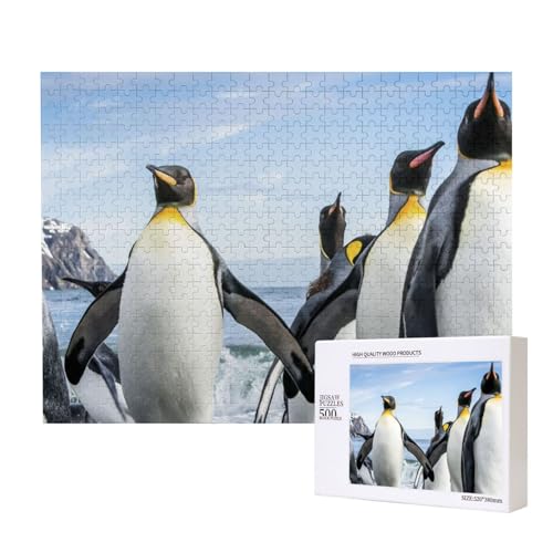 Halte deinen Kopf hoch, Pinguin Puzzle für 500 Personen, für Erwachsene und Kinder ab 12 Jahren, anspruchsvolles Puzzle, Puzzlegröße 38 x 52 cm von houhm