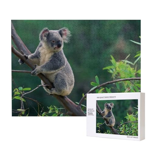 Koala auf der Suche Puzzle für 500 Personen, für Erwachsene und Kinder ab 12 Jahren, anspruchsvolles Puzzle, Puzzlegröße 38 x 52 cm von houhm