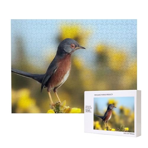 Kolibri schaut hinaus Puzzle für 500 Personen, für Erwachsene und Kinder ab 12 Jahren, anspruchsvolles Puzzle, Puzzlegröße 38 x 52 cm von houhm