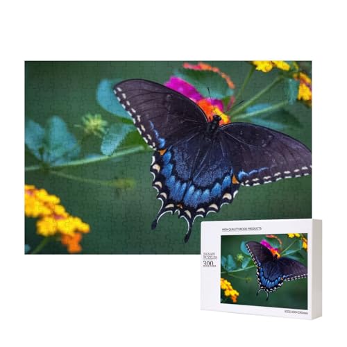 Lebhafter, eleganter Schmetterling 300-teiliges Puzzle, Für Kinder ab 9 Jahren Lernspielzeug-300 Teile 28X40cm von houhm