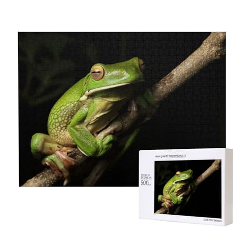 Lebhafter und intelligenter Frosch Puzzle für 500 Personen, für Erwachsene und Kinder ab 12 Jahren, anspruchsvolles Puzzle, Puzzlegröße 38 x 52 cm von houhm