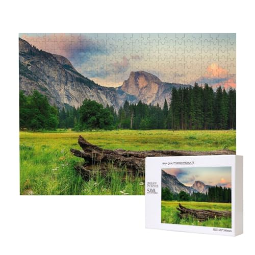 Majestätischer Berg und Toter Baum Puzzle für 500 Personen, für Erwachsene und Kinder ab 12 Jahren, anspruchsvolles Puzzle, Puzzlegröße 38 x 52 cm von houhm