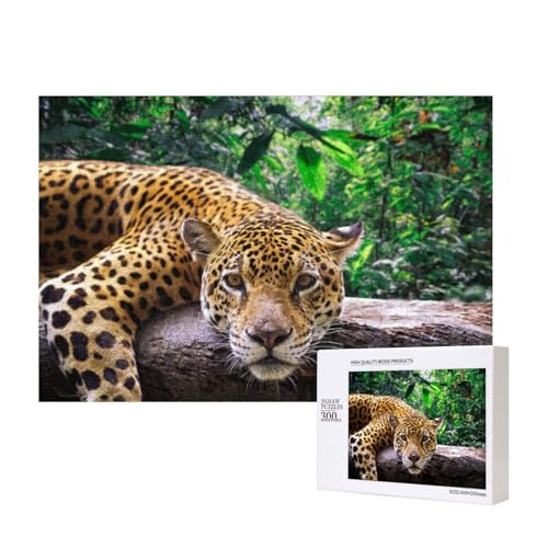 Nahaufnahme des Leoparden 300-teiliges Puzzle, Für Kinder ab 9 Jahren Lernspielzeug-300 Teile 28X40cm von houhm