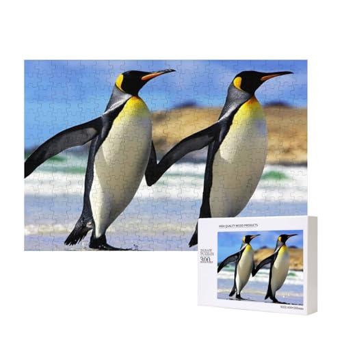 Pinguin Gute Freunde 300-teiliges Puzzle, Für Kinder ab 9 Jahren Lernspielzeug-300 Teile 28X40cm von houhm