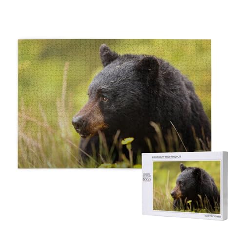 Schwarzbär auf Patrouille Puzzle 1000 Teile für Erwachsene, Lernspiele, Heimdekorationspuzzle – Denksport-Puzzle 1000 Teile von houhm