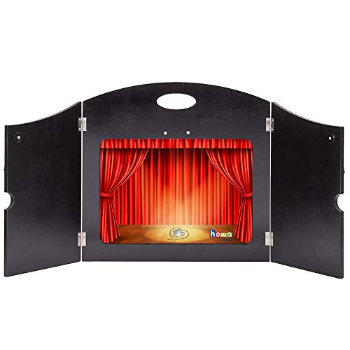 howa 4 in 1 Kamishibai Erzähltheater Schattentheater Figurentheater Holz für DIN A3 Bildkarten, mit Adapter für DIN A4, seitlicher Einschub, offene Rückwand 7504 von howa