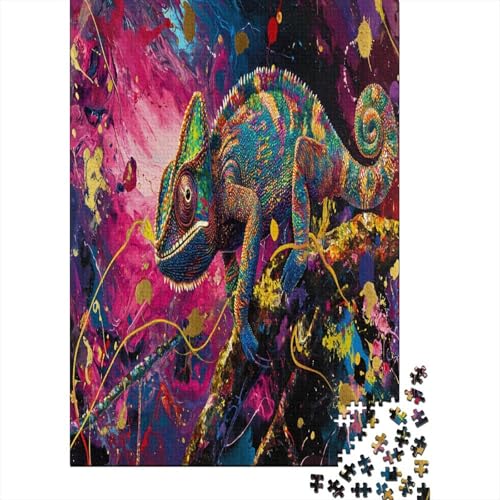 Echse Puzzle 1000 Teile,Puzzlespiel Für Erwachsene,Impossible Puzzle,Puzzle GesKükenlichkeitsspiel Für Die Ganze Familie, Geschenke Für Männer/Frauen Erwachsenen Puzzel 1000pcs (75x50cm) von hoynyaly