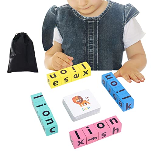 5 Alphabetisierung Fun Game - 3D-Alphabet-Erkennungsspiel für Vorschulkinder im Vorschulalter, Sight Words Alphabet Lernspielzeug Für Vorschul- Mädchen Huiba von huiba