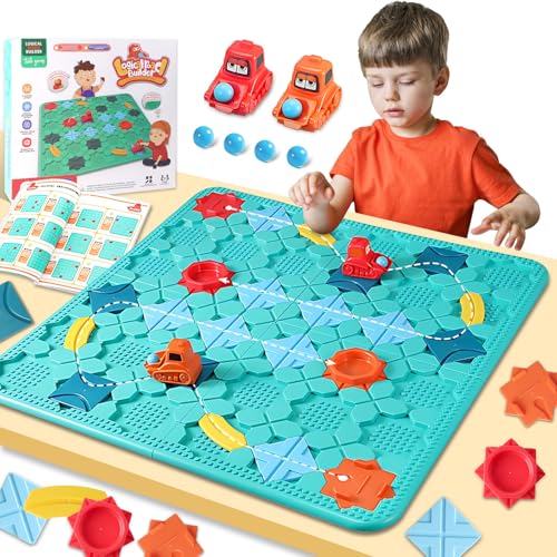 Logischer Straßenbauer für Kinder, 206 Labyrinth Brettspiele, 57 x 57cm Straßenbau Labyrinth, Brettspiele Spiele Spielzeug, Kinderspielzeug Geschenke für Jungen Mädchen 3-8 Jahre von hzuisst