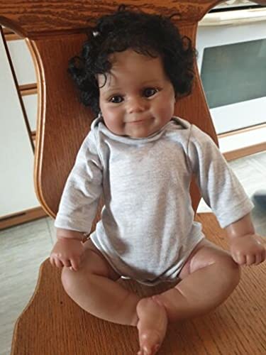 iCradle Reborn Baby Doll 20 Zoll 50cml Handwurzel Maddie Reborn Baby Dolls Soft Body Flexible Black Skin African American Baby Toys von iCradle