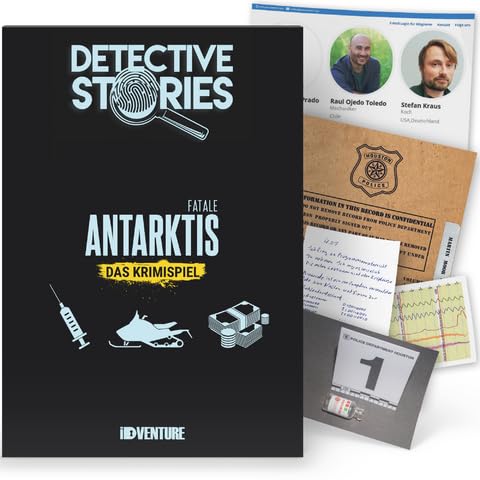 iDventure Escape Room Spiel - Detective Stories - Antarktis Fatale - Spannendes Detektiv Krimi Spiel für Erwachsene und Kinder ab 14 Jahren [1–6+ Spieler] - 2. Auflage von iDventure