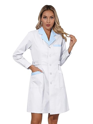 iEFiEL Damen Krankenschwester Kostüm Kleid Ärztin Mantel Uniform Versuchung Rollenspiele Halloween Karneval Fasching Kostüm X Weiß S von iEFiEL