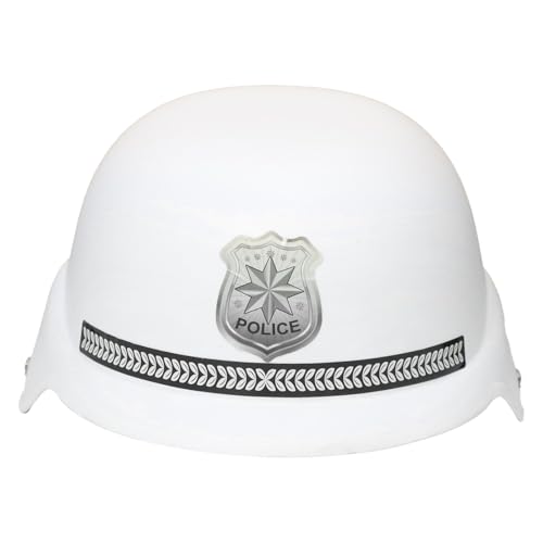 iEFiEL Kinder Feuerwehrhelm Kunststoff Feuerwehrmann/Polizei/Ingenieur Hut Junge Mädchen Spielzeug Helm Schutzhelm Party Kopfbedeckung Weiß One Size von iEFiEL