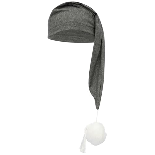 iEFiEL Unisex Zipfelmütze mit Pom Ball Fashion Schlafmütze Vintage Nachthaube Bommelmütze Nachtmütze Mottoparty Nachthemd Zubehör Dunkelgrau One Size von iEFiEL