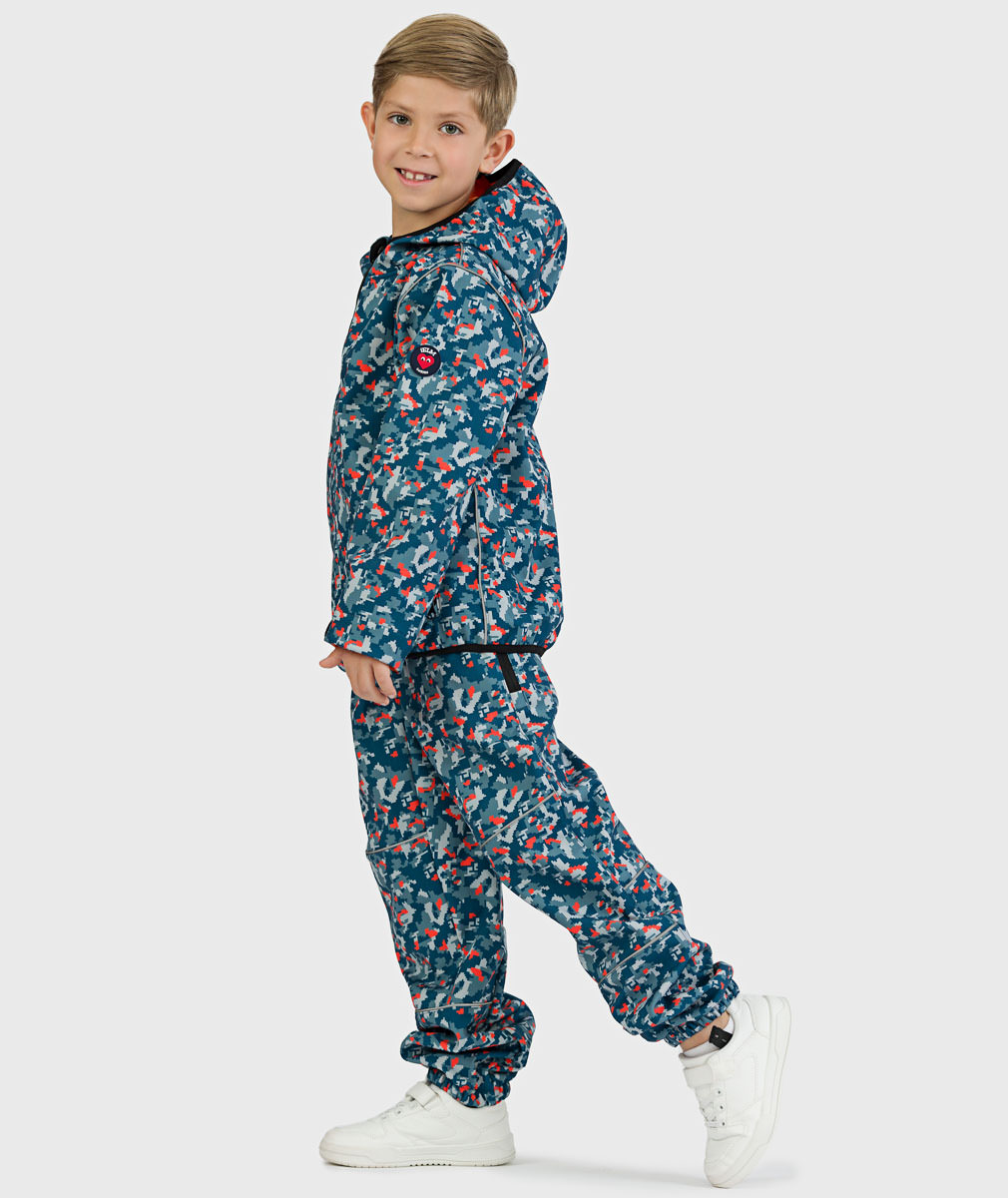 SET - Waterproof Softshell Pants And Hoodie Pixelated Camouflage von iELM