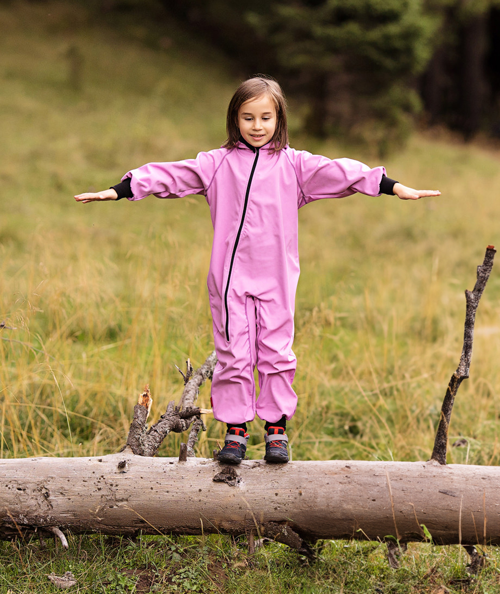 Waterproof Softshell Overall Comfy Baby Pink Jumpsuit von iELM