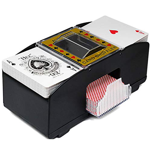 iFCOW Automatischer Karten-Shuffler, 2-Deck-Elektronische Mischkarten-Shuffler-Maschine Batteriebetriebener Pokerkarten-Shuffler für Home Party Club von iFCOW