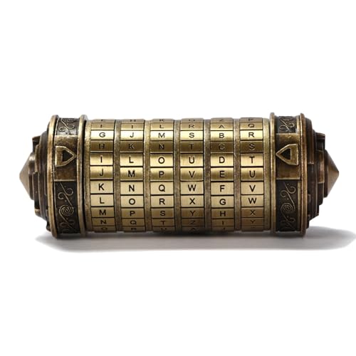 iFCOW Da Vinci Code Mini Cryptex Schloss, Puzzleboxen Da Vinci Code mit versteckten Fächern Brain Teaser Lock Puzzles für Freund und Freundin von iFCOW