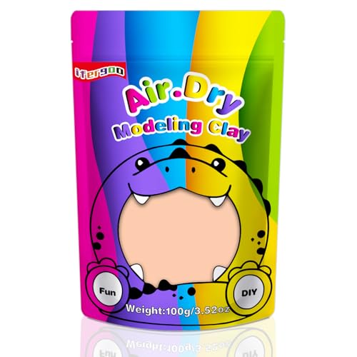 iFergoo Lufttrocknende Knete Ultra Light, Modelliermasse Selbsthärtend, Kreative Magische Clay für Kinder, DIY Bastelset, Geschenk für Jungen & Mädchen ab 3 Jahren 100g / 3.52oz (Hautfarbene Knete) iFergoo Lufttrocknende Knete Ultra Light, Modelliermasse Selbsthärtend, Kreative Magische Clay für Kinder, DIY Bastelset, Geschenk für Jungen & Mädchen ab 3 Jahren 100g / 3.52oz (Hautfarbene Knete) von iFergoo