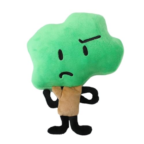 iFii BFDI TPOT Plüschtiere, Battle for Dream Island TPOT Plüschtier Glocke/Flasche/Kuchen/Uhr/Fanny/Gras/Marker/Baum Plüschpuppen Spielzeug für Fans (Tree 20cm) von iFii