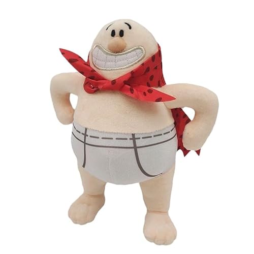 iFii Captain Underpants Stofftier, 22 cm, weicher Superheld in Unterhose, Stofftier, Kapitän Unterhose, Plüschpuppe, Kapitän Unterwäsche, Stofftiere, Geschenk für Fans von iFii