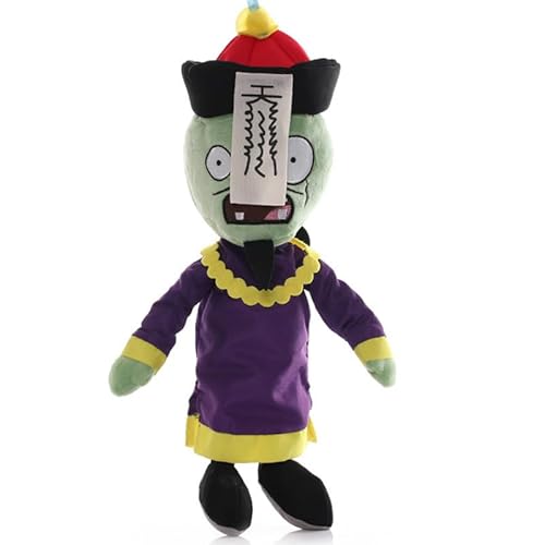 iFii Chinesische Charaktere Zombie-Plüsch, 30 cm, niedliches PVZ-Zombie-Stofftier, Cosplay, chinesisches antikes Kostüm, Pflanzen gegen Zombies, Plüsch-Talisman/Qigong-Zombie, weiche Puppe für Fans von iFii