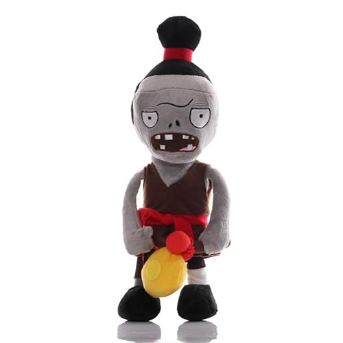 iFii Chinesische Charaktere Zombie-Plüsch, 30 cm, niedliches PVZ-Zombie-Stofftier, Cosplay, chinesisches antikes Kostüm, Pflanzen gegen Zombies, Plüsch-Talisman/Qigong-Zombie, weiche Puppe für Fans von iFii