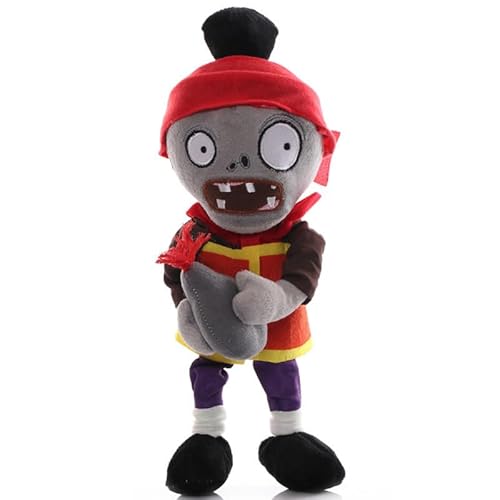 iFii Chinesische Charaktere Zombie-Plüsch, 30 cm, niedliches PVZ-Zombie-Stofftier, Cosplay, chinesisches antikes Kostüm, Pflanzen gegen Zombies, Plüsch-Talisman/Qigong-Zombie, weiche Puppe für Fans von iFii