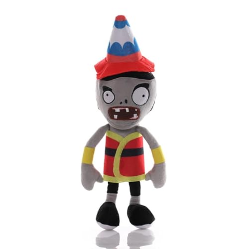 iFii Chinesische Charaktere Zombie-Plüsch, 30 cm, niedliches PVZ-Zombie-Stofftier, Cosplay, chinesisches antikes Kostüm, Pflanzen gegen Zombies, Plüsch-Talisman/Qigong-Zombie, weiche Puppe für Fans von iFii