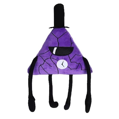 iFii Gravity Waterfalls Plüschtiere Waddles Weiches rosa Schweinchen Plüschtier Lila Dreieck Puppe Gelbe Bill Plüschpuppe Geburtstagsgeschenk für Kinder (Purple Triangle 28cm) von iFii